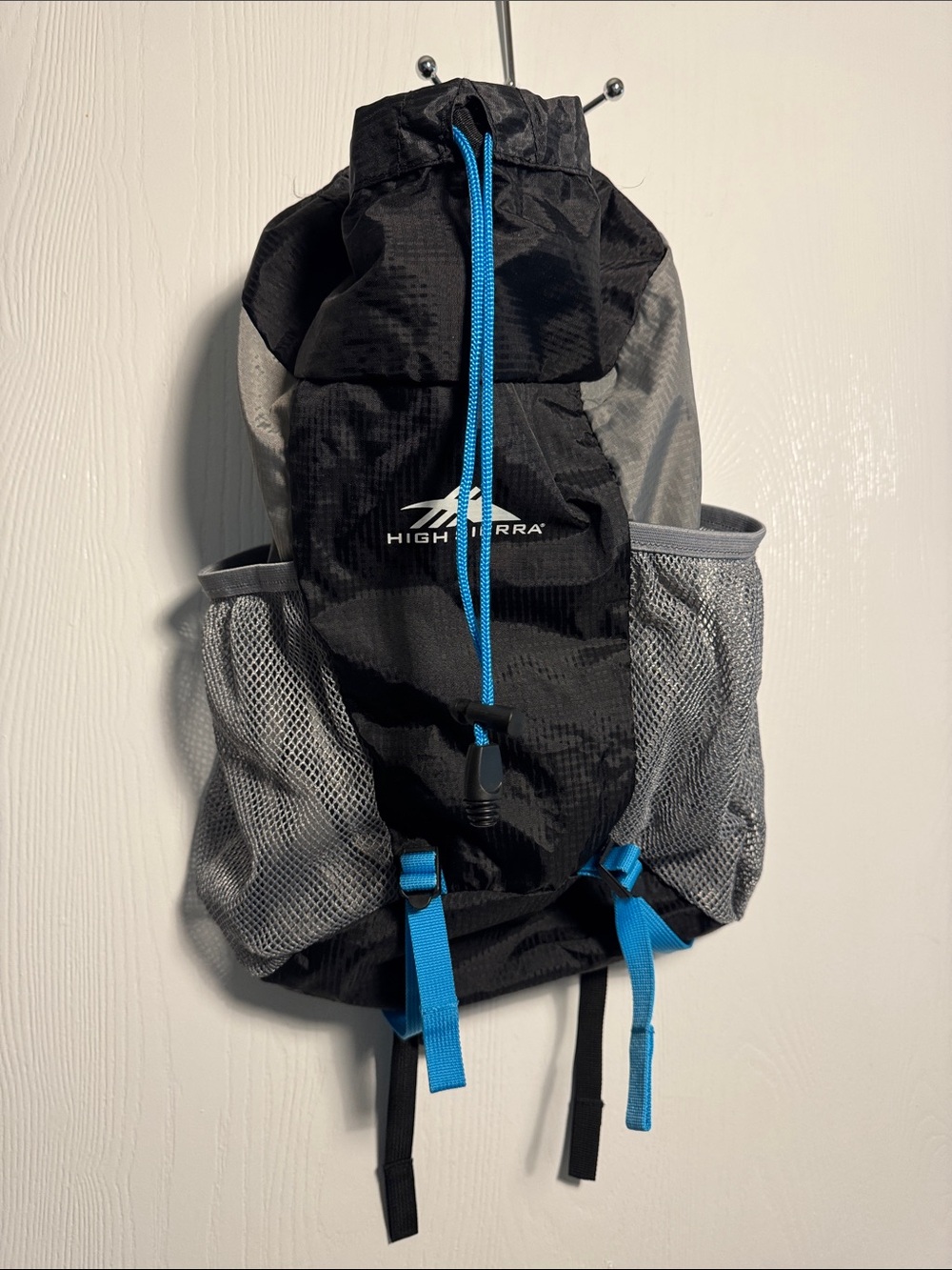 High Sierra Black & Gray Backpack with Blue Accents